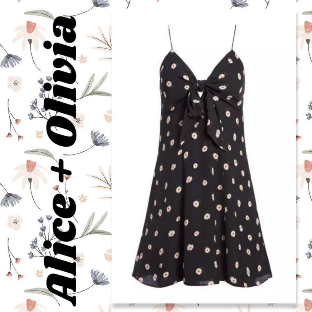 NWT Alice + Olivia Floral Print Mini Dress